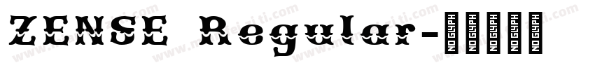 ZENSE Regular字体转换